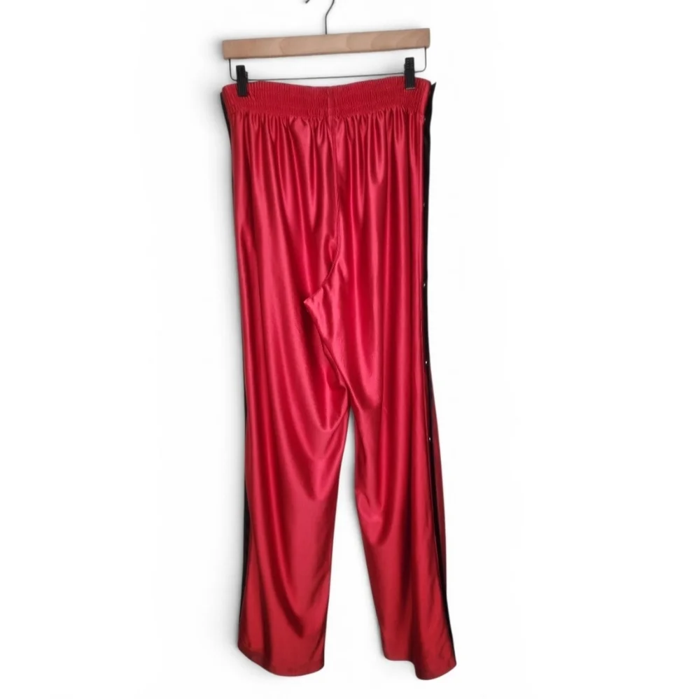 Nike 1990s Basketball Tearaway Dazzle Vintage Warm-Up Track Pants in Red Size L